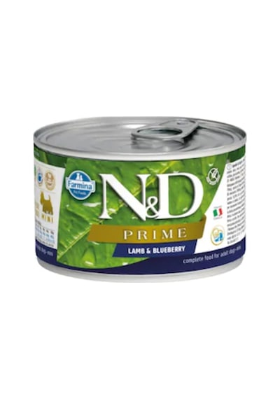N&D Prime Tahılsız Kuzu Etli ve Yaban Mersinli Konserve Yetişkin Köpek Maması 140 G