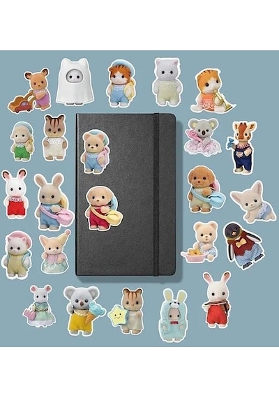 Sylvanian Families Sticker Paketi/bullet Journal Defter Çıkartma Ajanda Laptop Etiket 1
