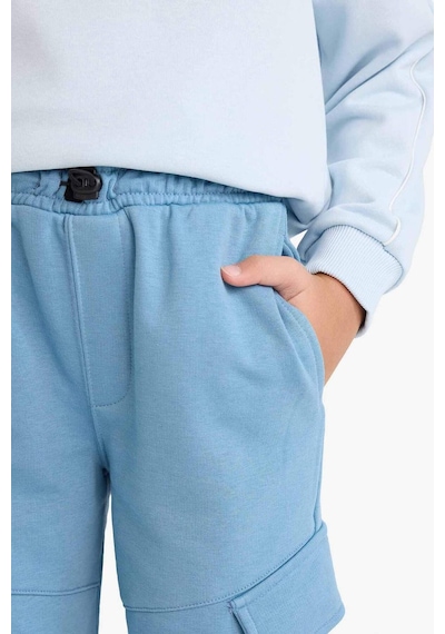 Defacto Beli Lastikli Kargo Cepli Jogger Eşofman Altı Erkek Çocuk G6152a826spbe455 Mavi-be455