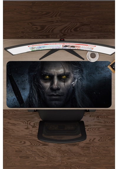 The Witcher V5 90x40 Xxl Gaming Kauçuk Kaymaz Taban Mouse Pad Fare Altlığı