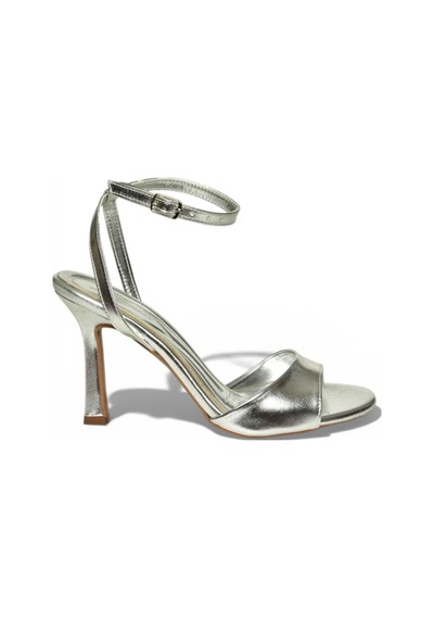 Fox Shoes Y997264609 Gümüş Kalın Topuklu Kadın Ayakkabı Gümüş