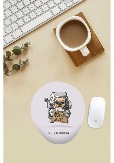 Astro Dog Desenli Bilek Destekli Mouse Pad Mousepad