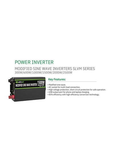 Solinved 12v 1000w Modifiye Sinüs İnvertör Slvm1000
