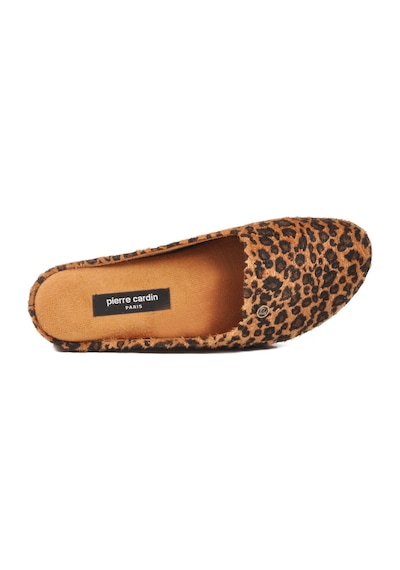 Pierre Cardin Taba Leopar Hafif Tekstil Süet Önü Kapalı Kadın Ev Terliği Pc-55371 Z Taba
