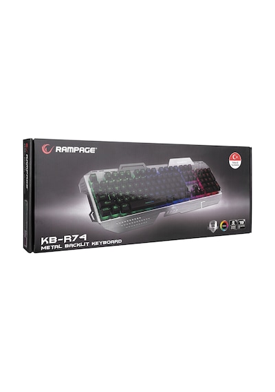 Rampage KB-R74 Usb Kablolu Gökkuşağı Aydınlatmalı Multimedya Q Klavye