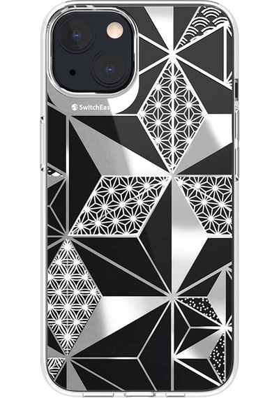 Apple Uyumlu iPhone 13 Kılıf Çift Imd Baskılı Lisanslı Switcheasy Artist Asanoha Kapak Renksiz