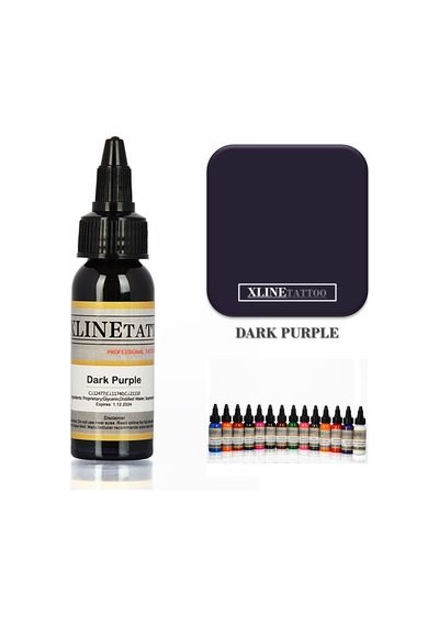 1 Oz Xlinetattoo Dark Purple Dövme Boyası - 30Ml Koyu Mor Dö
