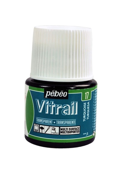 Pebeo Vitrail Cam Boyası 45ml - 17 Turquoise Blue