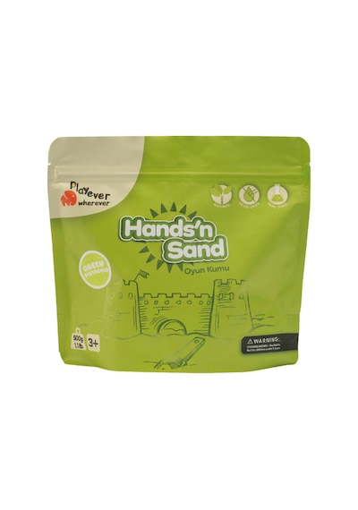 Playever Hands'n Sand Doğal Kinetik Oyun Kumu 500gr - Yeşil YEŞİL