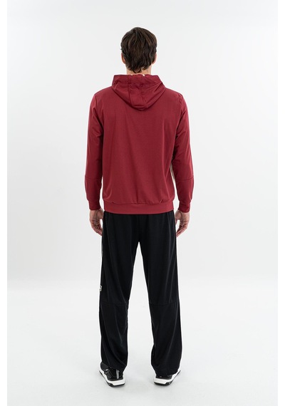 Maraton Boxy Erkek Kapüşonlu Bordo Sweatshirt Bordo