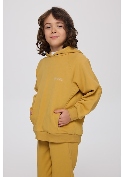 Panço Erkek Çocuk Kapüşonlu Hardal Sweatshirt Sarı