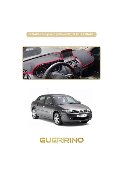 Renault Megane 2 2002 2009 Buyuk Ekranlıtorpido Koruma Halısı Bej Kenar