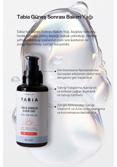 Tabia Güneş Sonrası Bakım Yağı 100 ML
