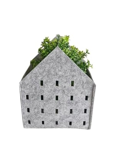 Ayrex Dekoratif Keçe Saksı Ve Organizer Sepet Gri, 20x20x25 Cm, 3 Mm Kalınlıkta Çok Amaçlı Keçe Saklama Kutu Diğer