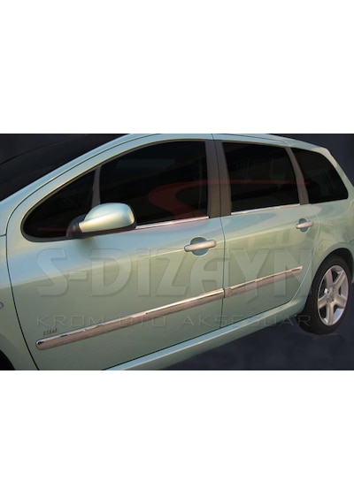 S-Dizayn  Peugeot 307 Krom Cam Çıtası 4 Prç 2001-2008