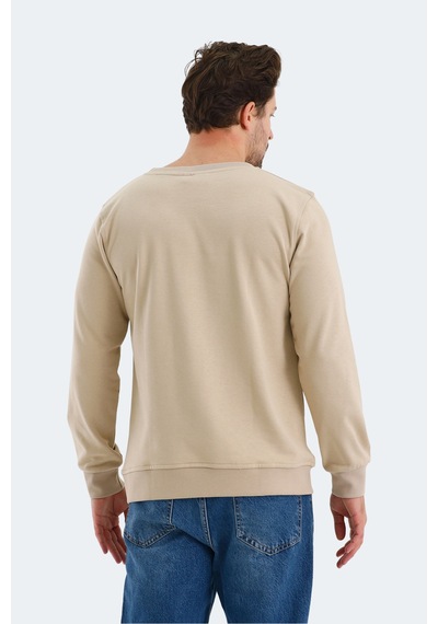 Slazenger Orvar In Erkek Bej Sweatshırt Bej