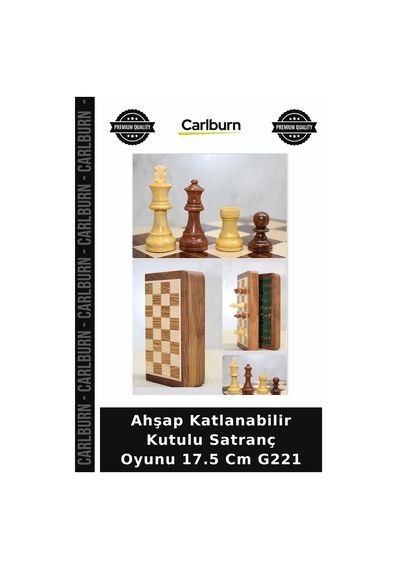 Ahşap Katlanabilir Kutulu Satranç Oyunu 17.5 Cm G221 Salon Aksesuar Ev Eğlencesi