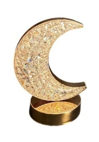Ay Işığı Hilal Gold Şarjlı Dokunmatik Masa Ve Gece Lambası- Dimmerli Ve Enerji Tasarruflu Led Işık Altın