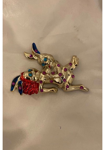 Magnet Playboy Tavşan Eroti K Figürlü Taşlı Metal Mıknatıs Magnet 2