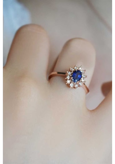 Rose Safir Pırlanta Yüzük