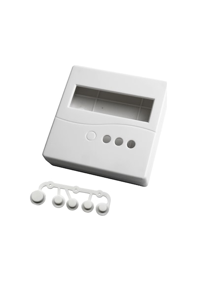 Plastik Proje Kutusu 86x86mm Beyaz Duvara Yüzeye Montaj Tip 1602 Lcd 3 Buton Elektronik devre
