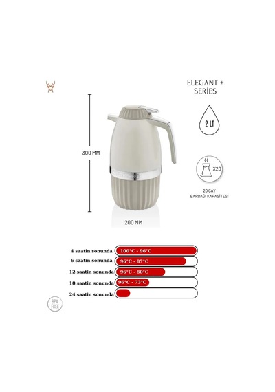 Jenerik Elegant T Serisi 2 Lt. Termos Royaleks-pw-003 Çok Renkli