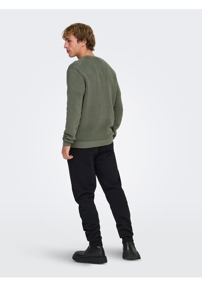 Only & Sons Onsron Reg Ls Crew Neck Knıt Noos Castor Gray Çok Renkli