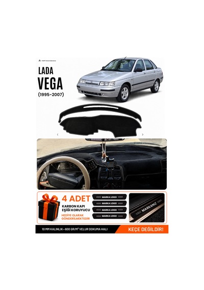 Lada Vega 1995-2007 Uyumlu Torpido Koruma, Torpido Örtüsü, Torpido Kılıfı - Siyah