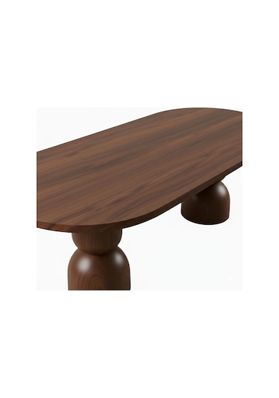 Orbis Oval Ahşap Yemek Masası 100x200 Ceviz