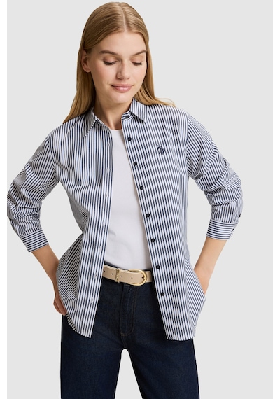 U.S. Polo Assn. Kadın Lacivert Uzun Kollu Gömlek 50332398-vr033