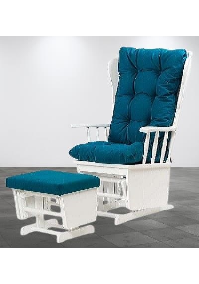 Sandalye Zus301 Model 90477 Mama Puflu Sallanan Ahşap Lake Beyaz Ayak El Yapım