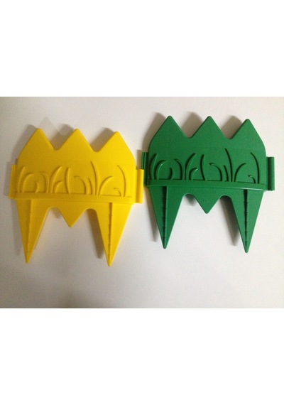 Dekoratif Bahçe Çiti 8 Adet 1.36 Cm Lale Kabartmalı Desen Beyaz