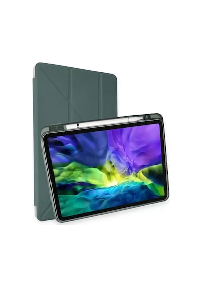 Newface Apple İpad Air 4 10.9 Kılıf Kalemlikli Mars Tablet Kılıfı - Koyu Yeşil
