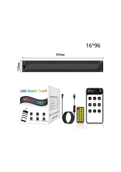 Şerit Led Esnek Model 12x59cm Oynar Göz Model / Laam444