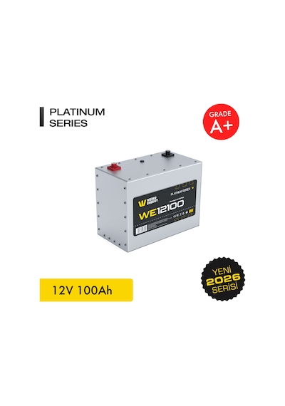 Werer Energy 12V 100Ah LiFePO4 Platinum Series Bluetooth'lu Lityum Demir Fosfat Akü