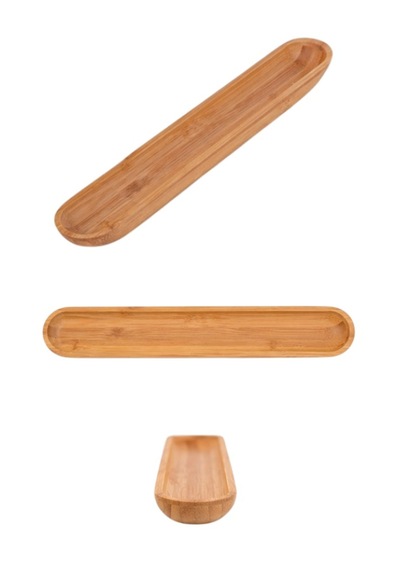 Bambu Zeytin Tabağı, Bambu Zeytinlik, 2 Adet, 35 Cm Ahşap - Bej