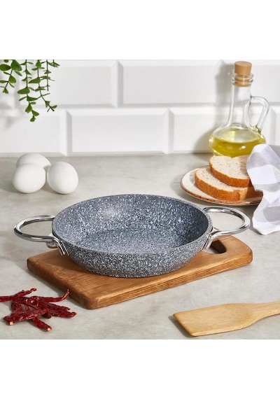 Granit Sahan Seti 20 - 22 Cm İndüksiyon Tabanlı Gri