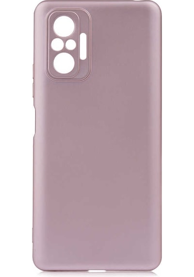 Noktaks - Xiaomi Uyumlu Xiaomi Redmi Note 10 Pro - Kılıf Mat Renkli Esnek Premier Silikon Kapak - Rose Gold