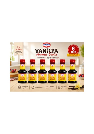 Vanilya Aroma Verici 6 Lı Avantaj Paketi 38 Ml Kek, Pasta Ve Tatlıla - 876599119