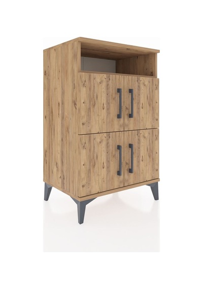 Hyperion Komodin 2 Raflı 4 Kapaklı 60x44x96 Çam-çam Çam