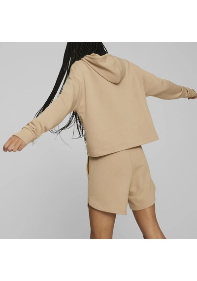 Puma Ess Crop Hoodie Kadın Bej Hoodie