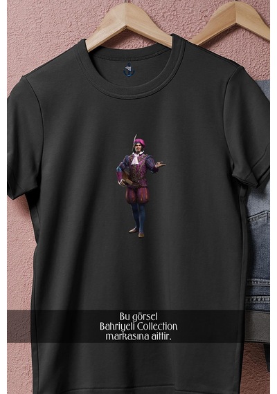 Oversize The Witcher 3- Wild Hunt Assassin's Creed Tasarımlı Unisex T-shirt Siyah