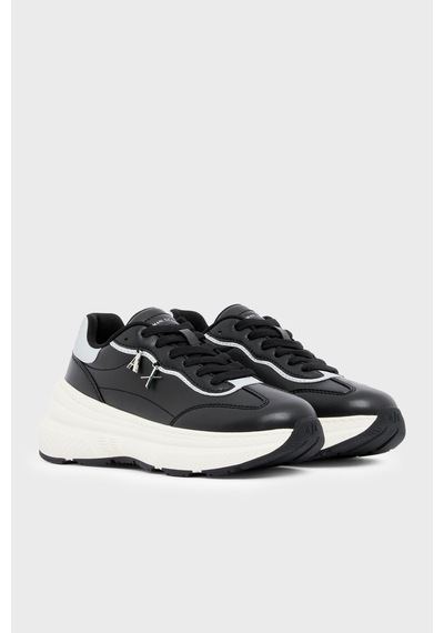 Armani Exchange Sneaker Ayakkabı Kadın Ayakkabı Xw003105 Af27405 Mc372 Siyah-gümüş Armani Exchange Sneaker Ayakkabı Kadın Ayakkabı Xw003105 Af27405 Mc372 Siyah-gümüş