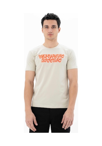 AR-MA Arma Erkek Slim Fit Bisiklet Yaka Tişört Y25344452001 Bej