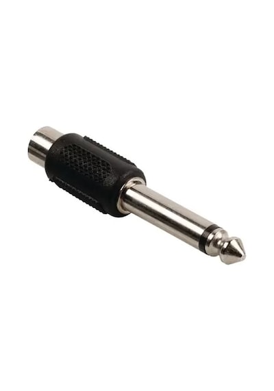 Valuelıne Ses Adaptörü 6,35 Mm Erkek Rca Kalın Siyah