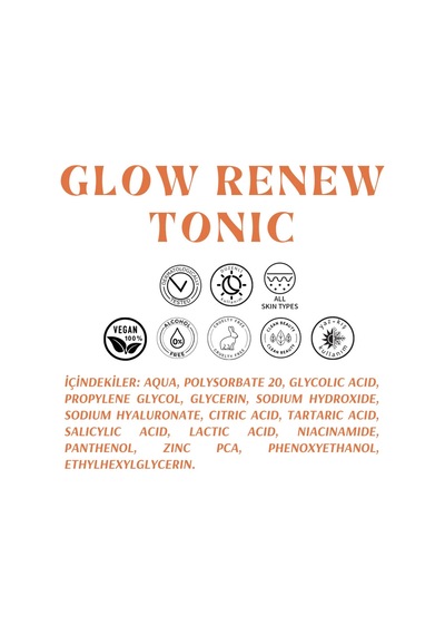 Aha-bha & Niasinamid & Çinko Içeren Yenileyici Tonik - Glow Renew Tonic