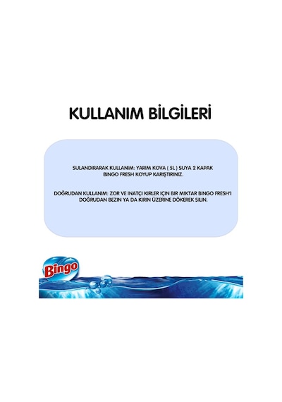 Bingo Fresh Yüzey Temizleyici Masal 2500 ML