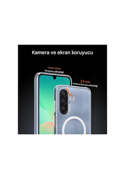 Samsung Galaxy Uyumlu A26 Şeffaf Magsafe Kılıf Mtl Safe