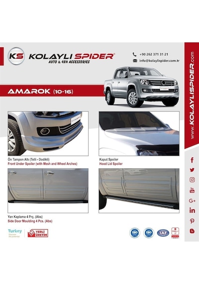 Volkswagen Amarok Bagaj Alt Çıta Krom 2010-2016