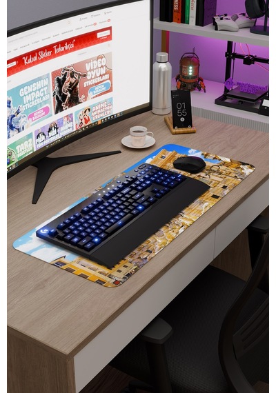 Roma İtalya V5 70x30 Xl Gaming Kauçuk Kaymaz Taban Mouse Pad Fare Altlığı